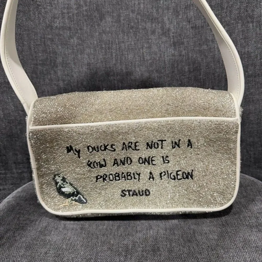 SOLD STAUD Tommy Beaded Floral Shoulder Bag Ducks Not in a Row - Picture 4 of 14